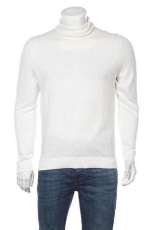 Męski sweter S.Oliver Black Label, Rozmiar M, Kolor Biały, 50% bawełna, 50% wełna, Cena 339,62 zł