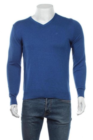 Мъжки пуловер Tom Tailor, Размер M, Цвят Син, Памук, Цена 28,50 лв.
