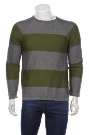 Мъжки пуловер United Colors Of Benetton, Размер M, Цвят Зелен, 85% памук, 15% вълна, Цена 24,00 лв.