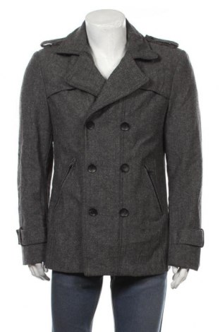 Palton de bărbați Zara Man, Mărime XL, Culoare Gri, 80% lână, 20% poliamidă, Preț 228,79 Lei