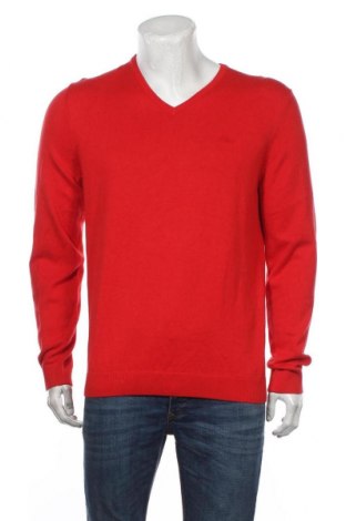 Мъжки пуловер S.Oliver, Размер L, Цвят Червен, Памук, Цена 56,40 лв.