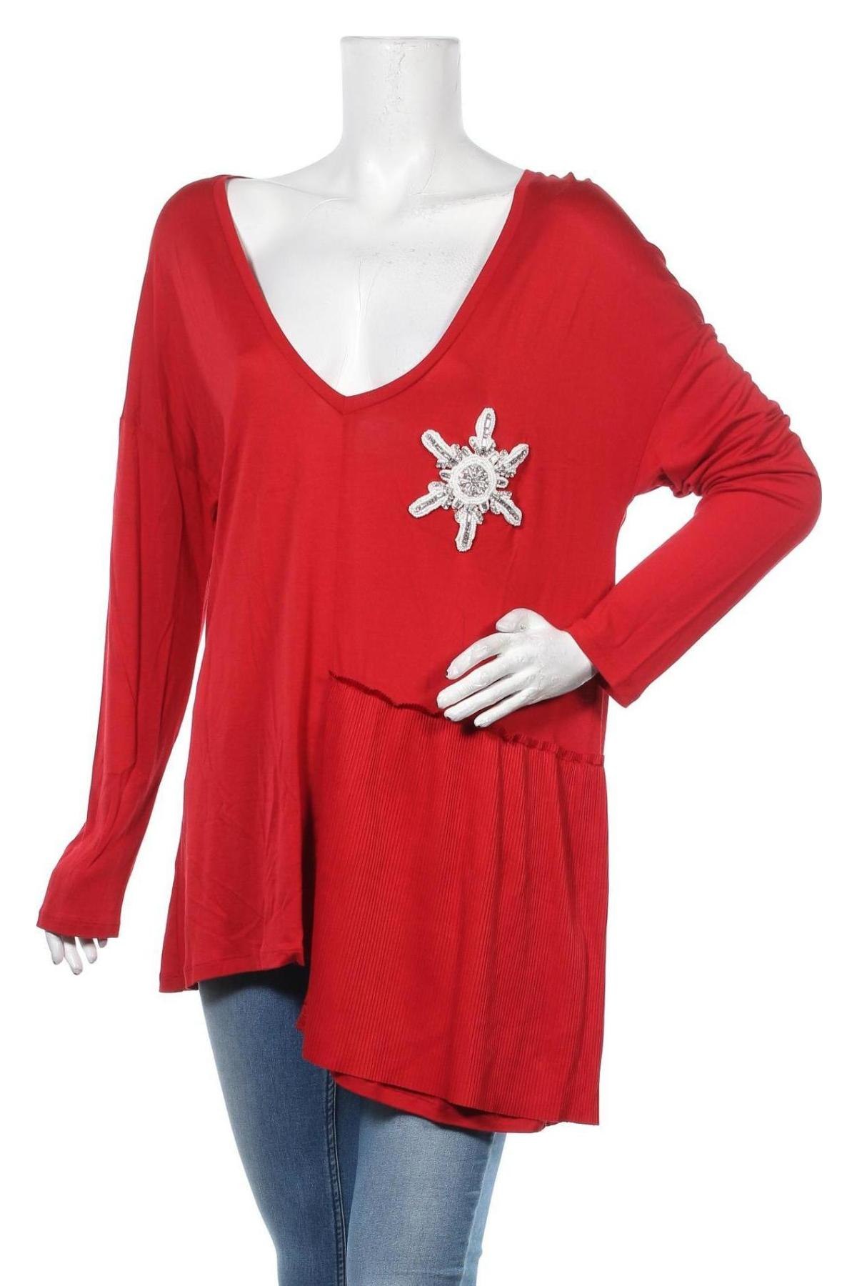 Γυναικεία μπλούζα Fiorella Rubino, Μέγεθος XS, Χρώμα Κόκκινο, Τιμή 61,34 €