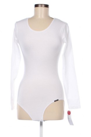Γυναικεία μπλούζα-Κορμάκι Skiny, Μέγεθος M, Χρώμα Λευκό, 93% βαμβάκι, 7% ελαστάνη, Τιμή 18,80 €