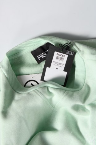 Дамска блуза Pieces, Размер XS, Цвят Зелен, Цена 17,28 лв.
