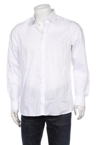Мъжка риза Olymp, Размер L, Цвят Бял, 97% памук, 3% еластан, Цена 57,15 лв.