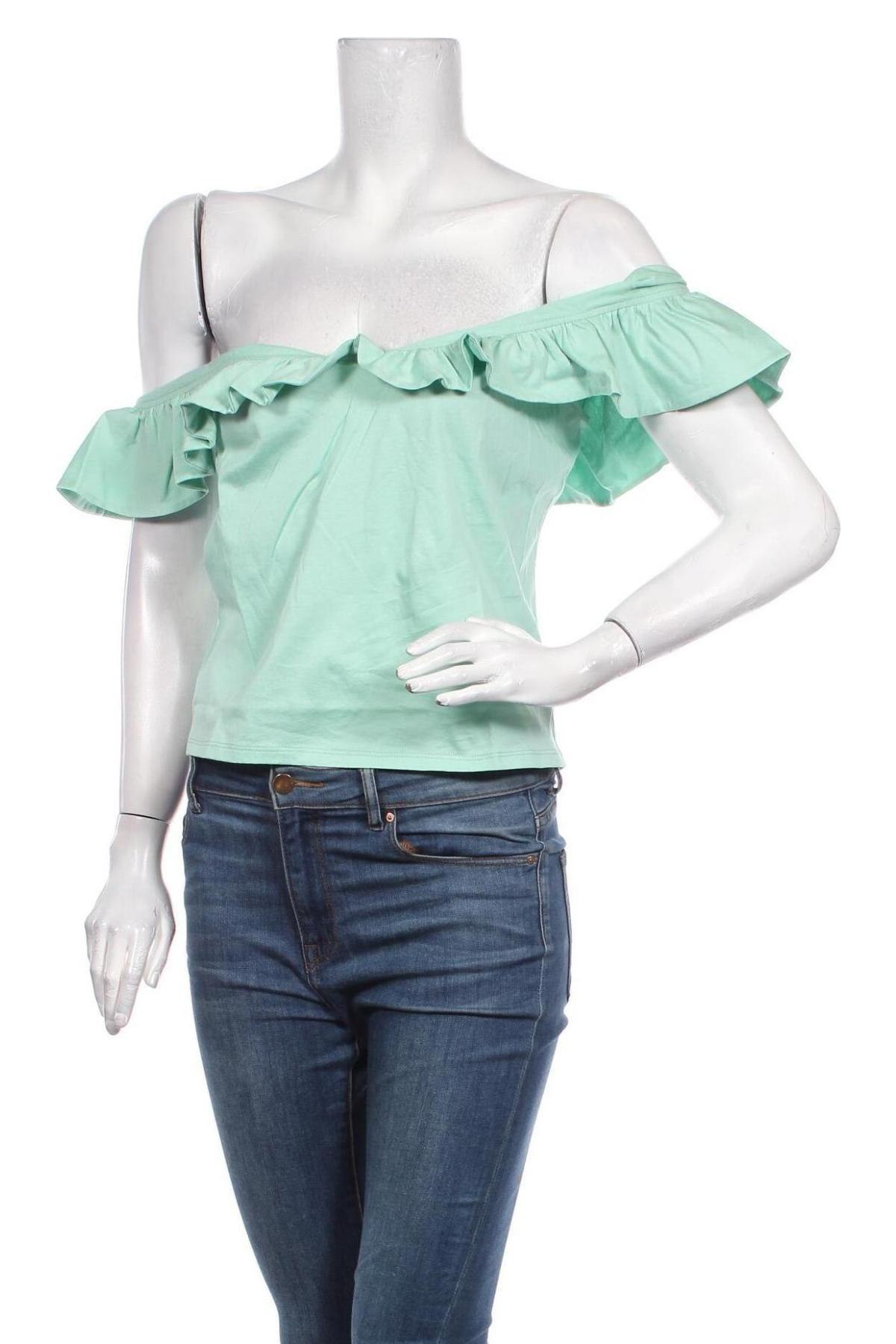 Дамска блуза Sisley, Размер S, Цвят Зелен, Цена 19,20 лв.