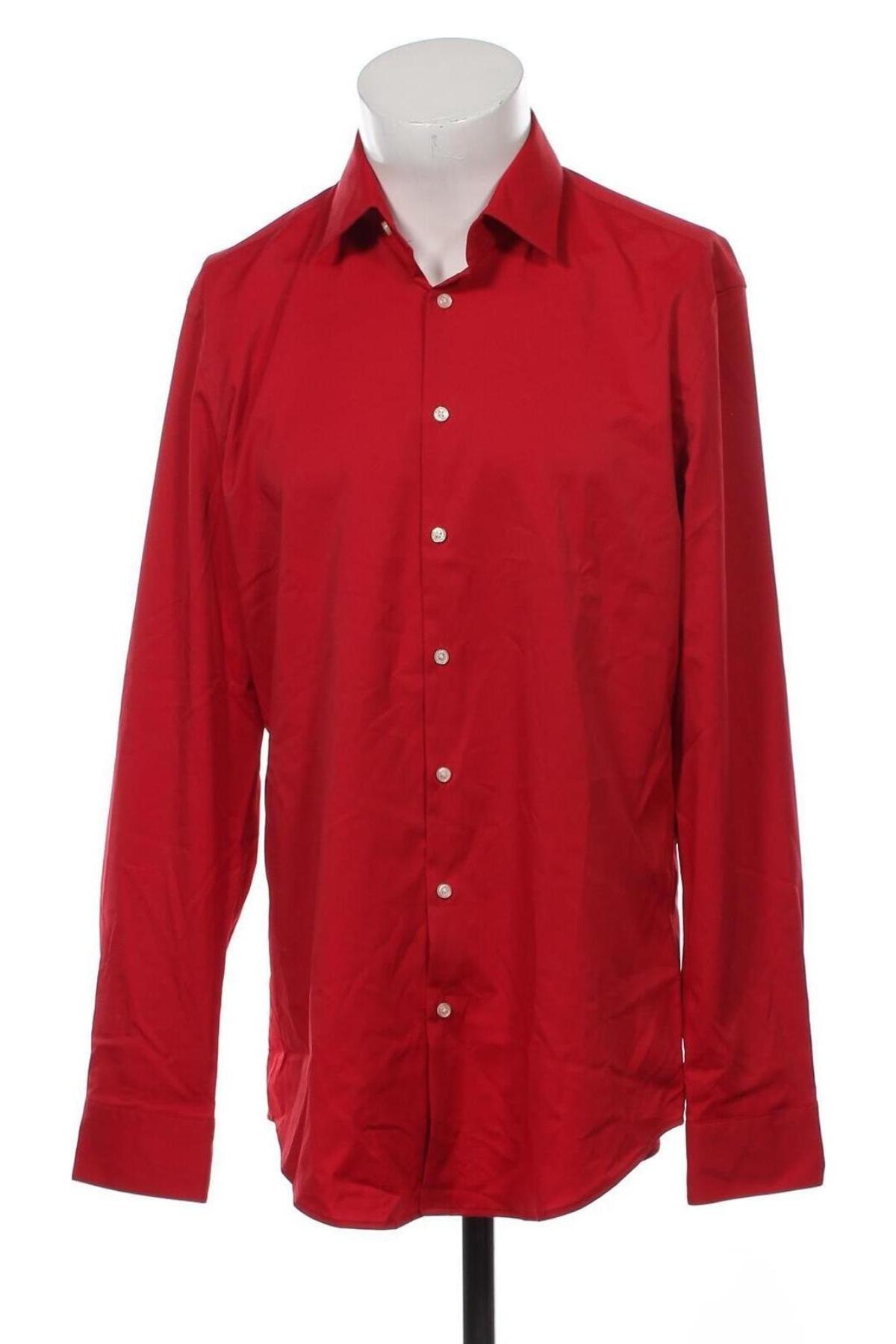 Мъжка риза Jake*s, Размер M, Цвят Червен, Цена 96,00 лв.