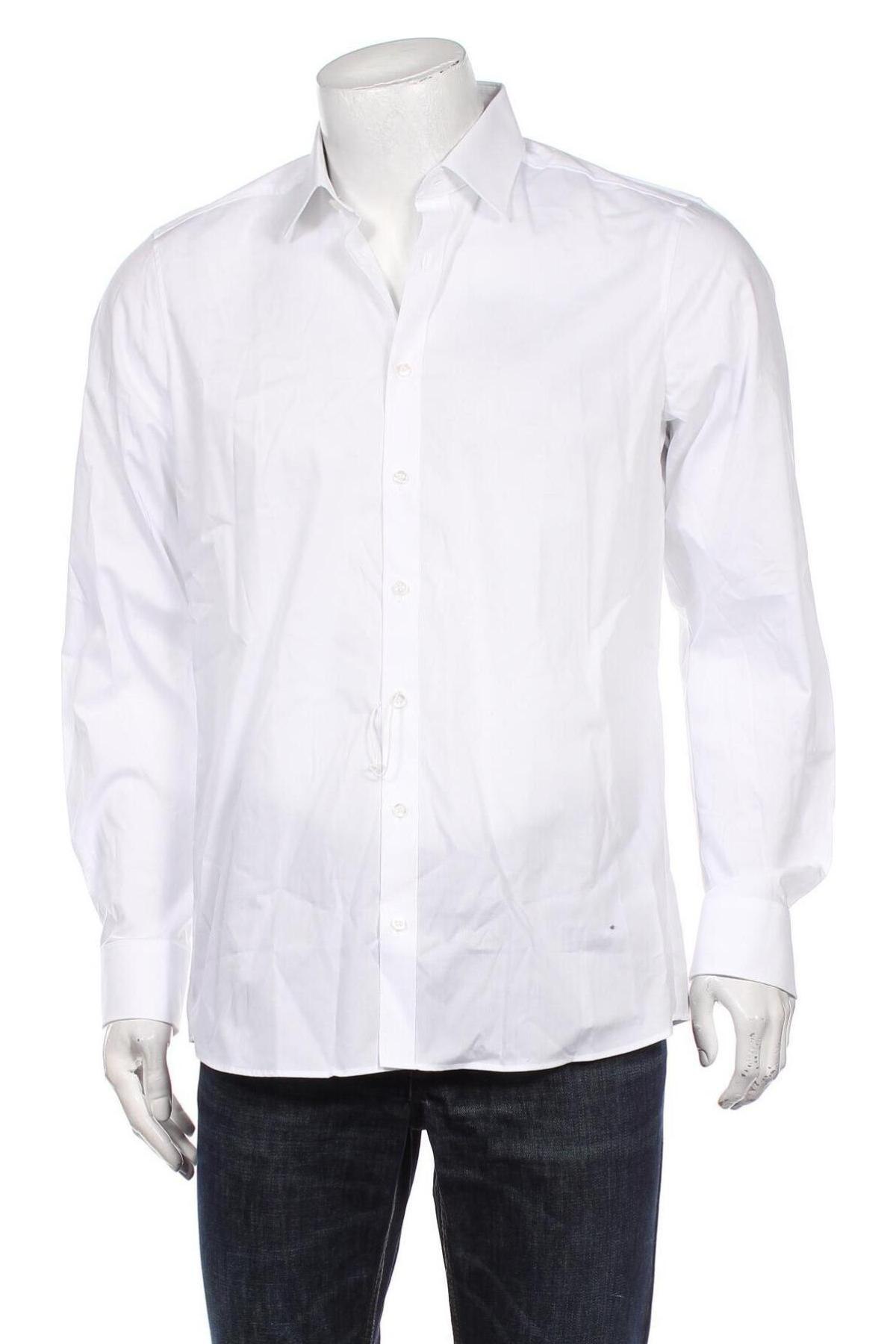 Ανδρικό πουκάμισο Olymp, Μέγεθος L, Χρώμα Λευκό, Τιμή 65,46 €