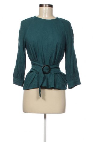 Дамска блуза Bershka, Размер S, Цвят Зелен, Цена 11,16 лв.