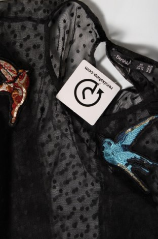 Γυναικεία μπλούζα Bershka, Μέγεθος XS, Χρώμα Μαύρο, Τιμή 11,75 €