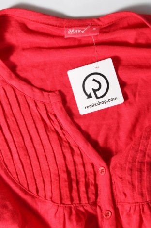 Γυναικεία μπλούζα Okay, Μέγεθος S, Χρώμα Κόκκινο, Τιμή 3,53 €