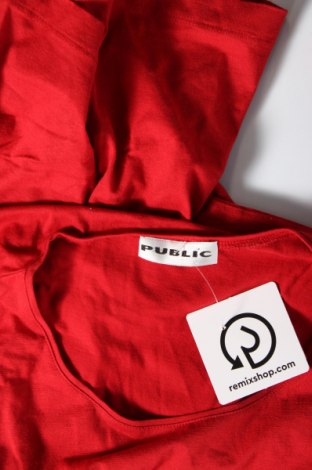Γυναικεία μπλούζα Public, Μέγεθος M, Χρώμα Κόκκινο, Τιμή 3,06 €