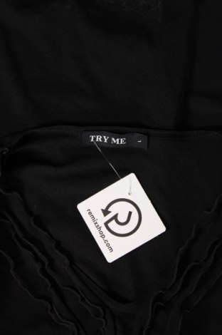 Γυναικεία μπλούζα Try Me, Μέγεθος L, Χρώμα Μαύρο, Τιμή 7,67 €