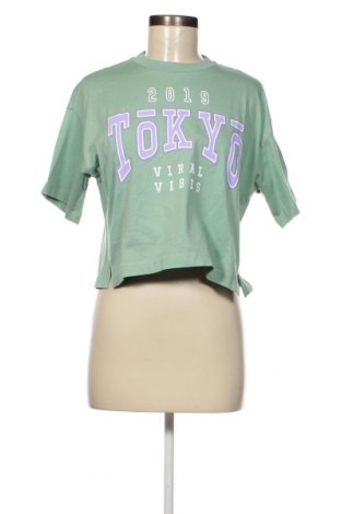 Дамска блуза Viral Vibes, Размер XS, Цвят Зелен, Цена 72,00 лв.