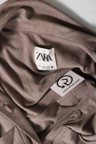 Дамска риза Zara, Размер S, Цвят Кафяв, Цена 21,86 лв.