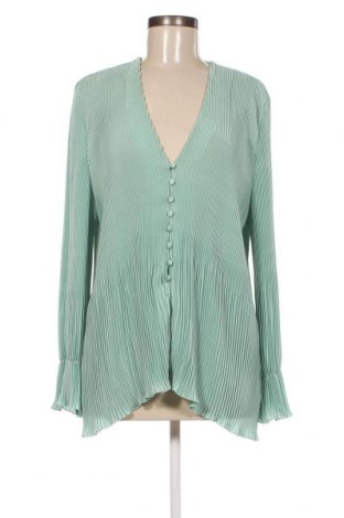 Дамска риза Zara, Размер L, Цвят Зелен, Цена 73,30 лв.