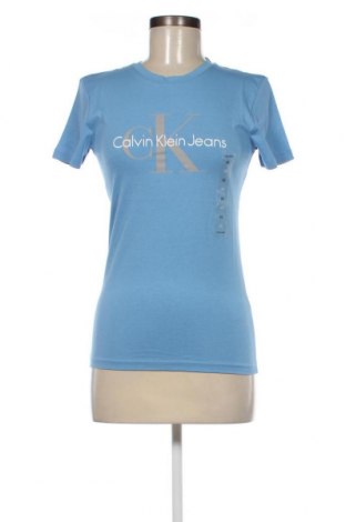 Damen T-Shirt Calvin Klein Jeans, Größe XS, Farbe Blau, Preis € 27,84