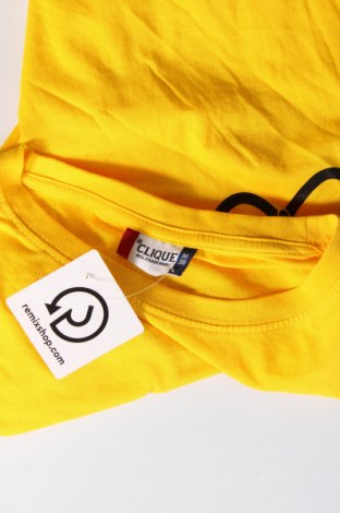 Γυναικείο t-shirt Clique, Μέγεθος M, Χρώμα Κίτρινο, Τιμή 7,67 €