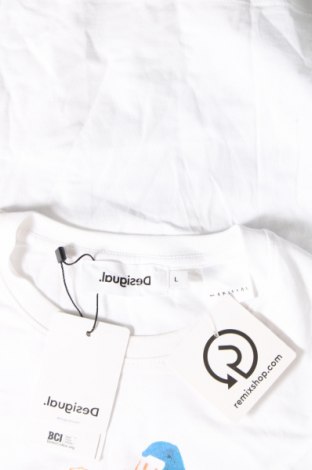 Damen T-Shirt Desigual, Größe L, Farbe Weiß, Preis 29,90 €