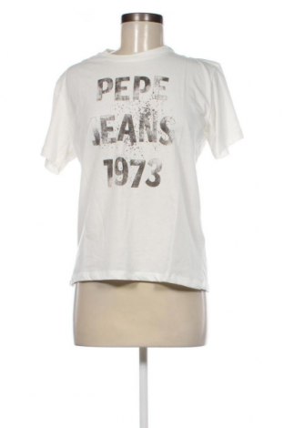 Damen T-Shirt Pepe Jeans, Größe M, Farbe Weiß, Preis 21,53 €