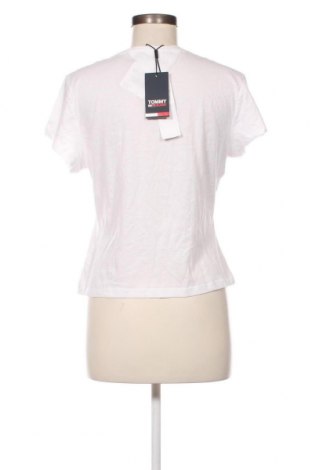 Damen T-Shirt Tommy Jeans, Größe L, Farbe Weiß, Preis 22,08 €