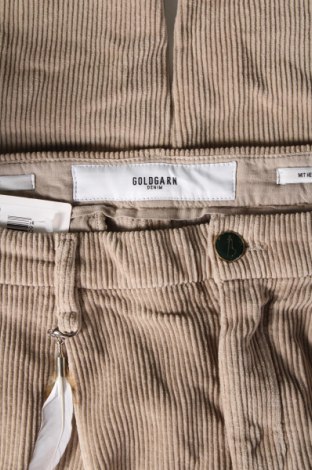 Pantaloni de velvet de femei Goldgarn, Mărime L, Culoare Bej, Preț 33,55 Lei
