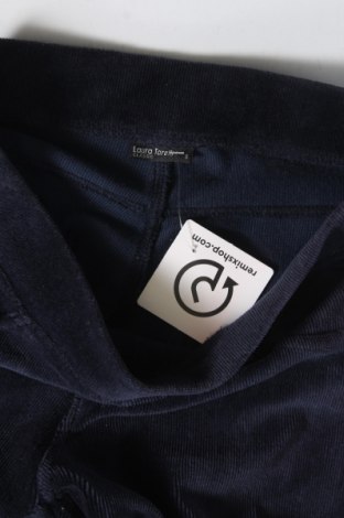 Pantaloni de velvet de femei Laura Torelli, Mărime S, Culoare Albastru, Preț 74,00 Lei