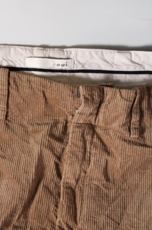 Pantaloni de velvet de femei Oui, Mărime M, Culoare Bej, Preț 19,34 Lei