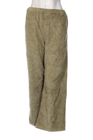 Pantaloni de velvet de femei Zara, Mărime M, Culoare Verde, Preț 30,92 Lei