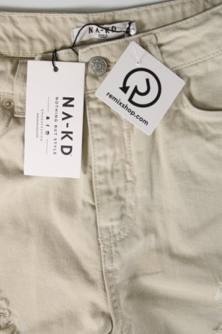 Γυναικείο κοντό παντελόνι NA-KD, Μέγεθος XS, Χρώμα  Μπέζ, Τιμή 22,83 €