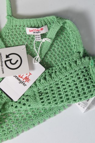 Γυναικείο αμάνικο μπλουζάκι Jennyfer, Μέγεθος XXS, Χρώμα Πράσινο, Τιμή 6,92 €