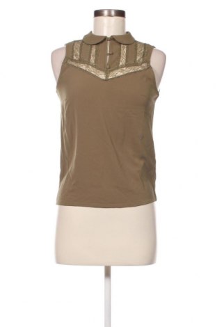 Γυναικείο αμάνικο μπλουζάκι Naf Naf, Μέγεθος XS, Χρώμα Πράσινο, Τιμή 5,83 €