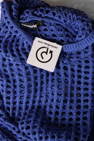 Дамски пуловер Crazy World, Размер L, Цвят Син, Цена 6,09 лв.
