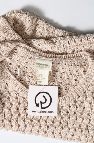 Дамски пуловер H&M Conscious Collection, Размер S, Цвят Бежов, Цена 11,89 лв.