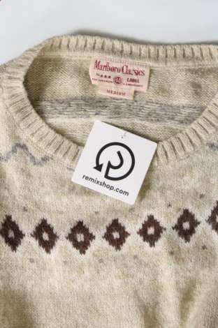 Дамски пуловер Marlboro Classics, Размер M, Цвят Бежов, Цена 7,04 лв.