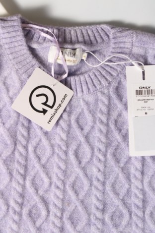 Дамски пуловер ONLY, Размер M, Цвят Лилав, Цена 11,34 лв.
