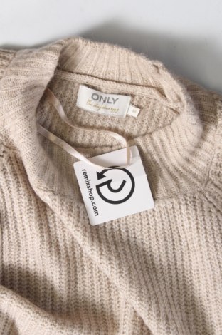 Дамски пуловер ONLY, Размер M, Цвят Бежов, Цена 29,70 лв.