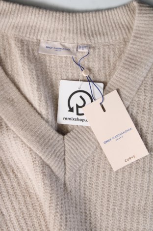 Дамски пуловер ONLY Carmakoma, Размер L, Цвят Бежов, Цена 12,42 лв.