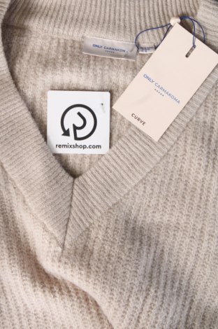 Γυναικείο πουλόβερ ONLY Carmakoma, Μέγεθος M, Χρώμα  Μπέζ, Τιμή 8,91 €