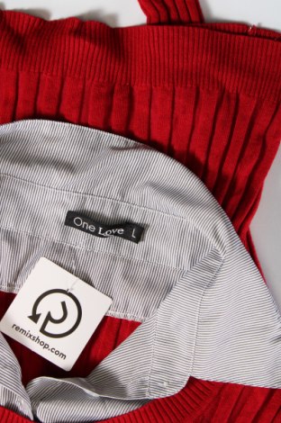Дамски пуловер One Love, Размер L, Цвят Червен, Цена 11,89 лв.
