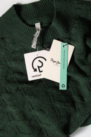 Дамски пуловер Pepe Jeans, Размер XS, Цвят Зелен, Цена 39,60 лв.