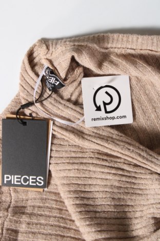 Дамски пуловер Pieces, Размер L, Цвят Бежов, Цена 23,76 лв.