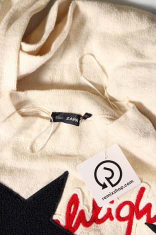 Дамски пуловер Zara Knitwear, Размер L, Цвят Екрю, Цена 7,20 лв.