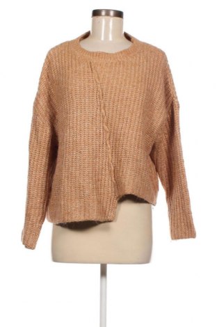 Дамски пуловер Zara Knitwear, Размер M, Цвят Бежов, Цена 7,40 лв.