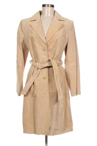 Дамско кожено палто Bpc Bonprix Collection, Размер M, Цвят Екрю, Цена 39,60 лв.