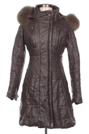 Дамско кожено яке, Размер M, Цвят Кафяв, Цена 34,30 лв.