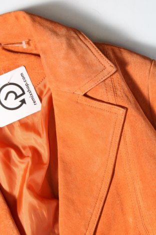 Дамско кожено яке, Размер M, Цвят Оранжев, Цена 107,00 лв.