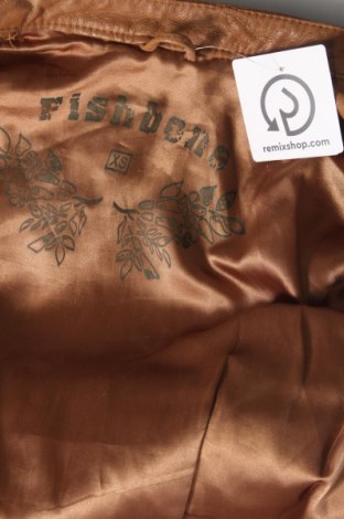 Damen Lederjacke Fishbone, Größe XS, Farbe Braun, Preis 74,46 €