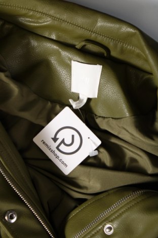 Dámska kožená bunda  H&M, Veľkosť XXL, Farba Zelená, Cena  23,61 €