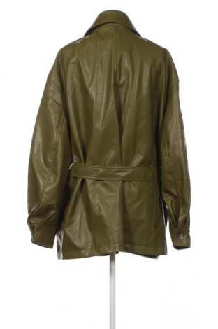 Дамско кожено яке H&M, Размер XXL, Цвят Зелен, Цена 41,65 лв.